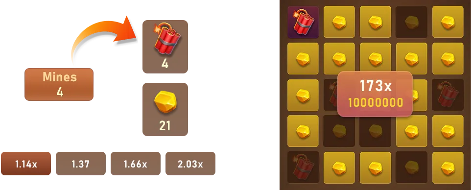 Jili arcade games - Mines Gold